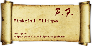Piskolti Filippa névjegykártya